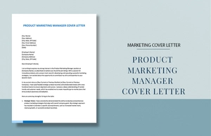 Product Marketing Manager Cover Letter