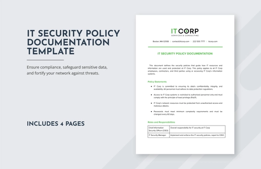IT Security Policy Documentation Template IT Security Policy Documentation Template