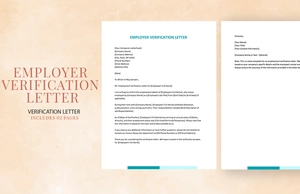 Employer Verification Letter