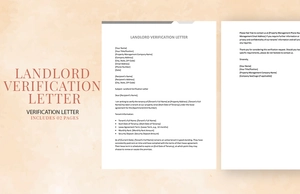 Landlord Verification Letter
