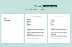 Salary Verification Letter