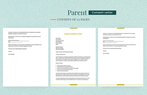 Parent Consent Letter Parent Consent Letter