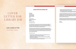 Cover Letter For Library Job