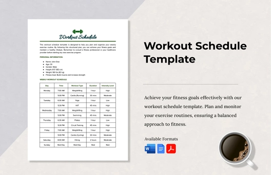 Workout Schedule Template