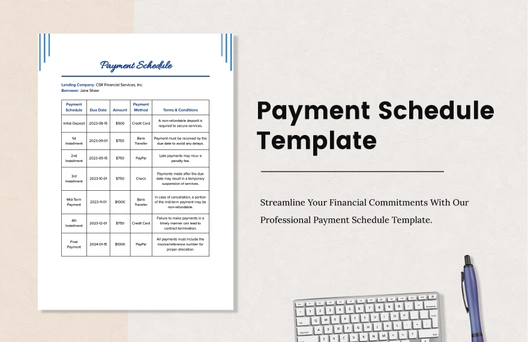 Payment Schedule Template