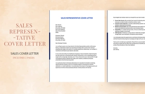 Sales Representative Cover Letter