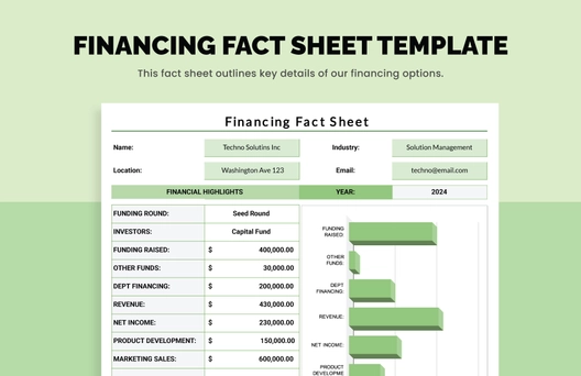 Financing Fact Sheet Template