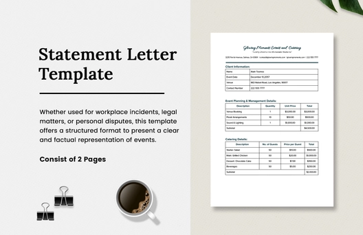 Statement Letter Template Statement Letter Template