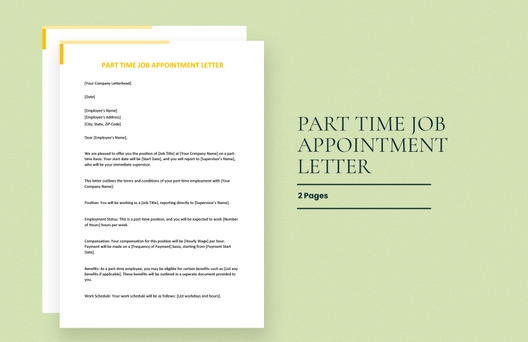 Part Time Job Appointment Letter