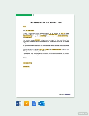 Employee Transfer Letter Inter Company