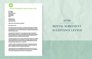 rental agreement cancellation letter