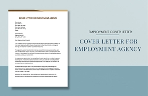 Cover Letter For Employment Agency