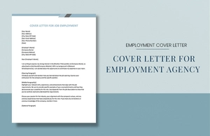 Cover Letter For Job Employment