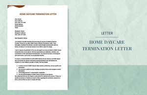 Home daycare termination letter