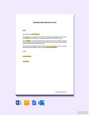 Catering Event Proposal Letter