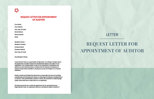 Request letter for appointment of auditor