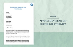 Appointment request letter for interview