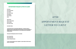 Appointment request letter to client