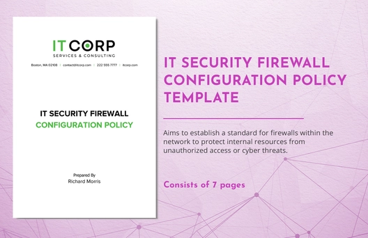 IT Security Firewall Configuration Policy Template