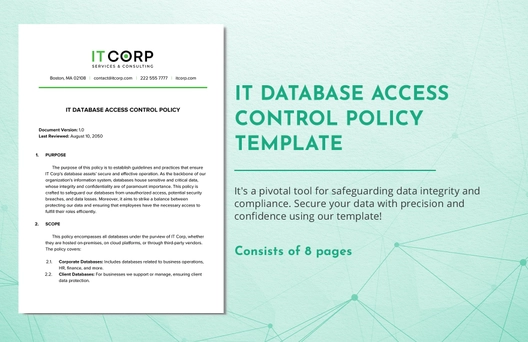 IT Database Access Control Policy Template