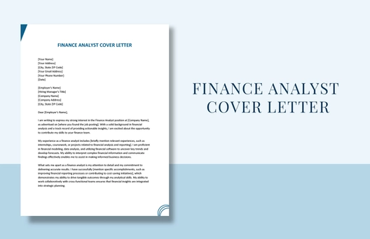 Finance Analyst Cover Letter