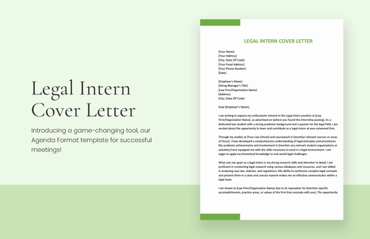 Legal Intern Cover Letter