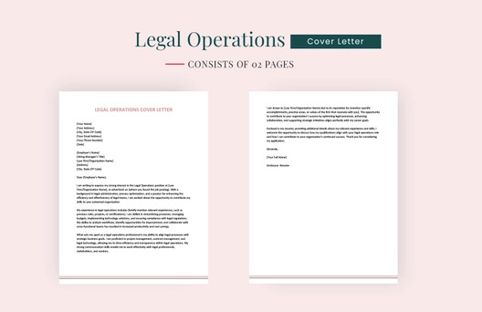 Legal Operations Cover Letter