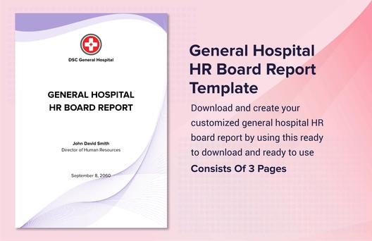 General Hospital HR Board Report Template General Hospital HR Board Report Template