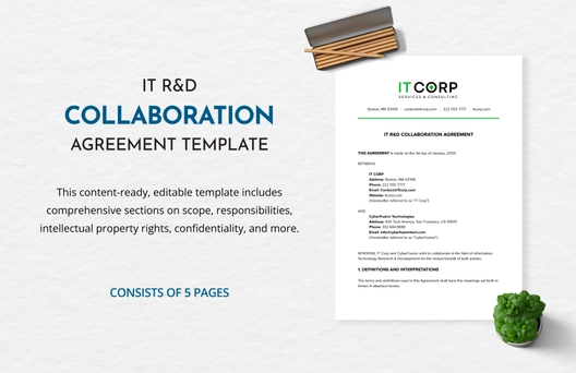 IT R&D Collaboration Agreement Template