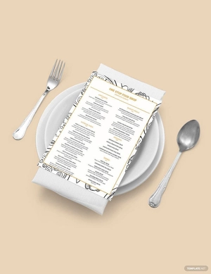 Classic Food and Drinks Menu Template
