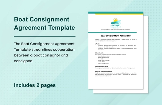 Boat Consignment Agreement Template Boat Consignment Agreement Template