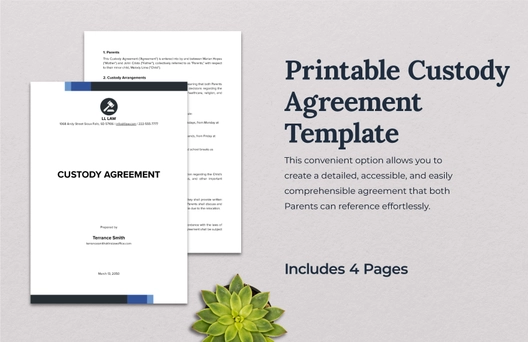 Printable Custody Agreement Template Printable Custody Agreement Template