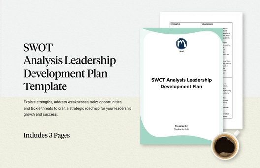 SWOT Analysis Leadership Development Plan Template