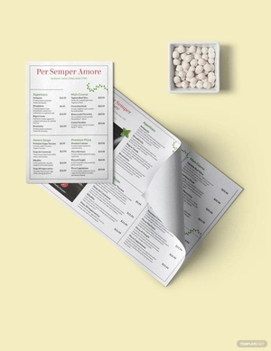 Italian Food Menu Template