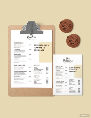 Menu Card Template