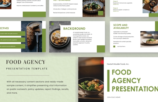 Food Agency Presentation Template
