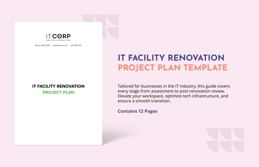 IT Facility Renovation Project Plan Template