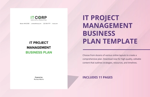 IT Project Management Business Plan Template
