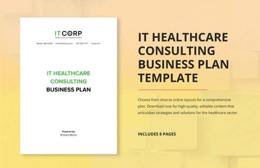 IT Healthcare Consulting Business Plan Template
