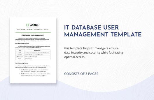 IT Database User Management Template
