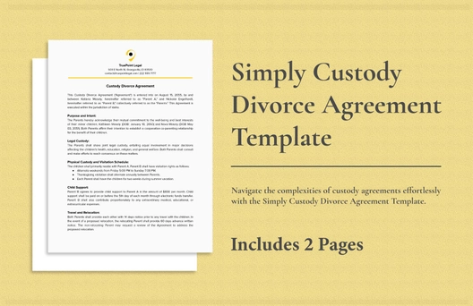 Simply Custody Divorce Agreement Template Simply Custody Divorce Agreement Template