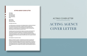 Acting Agency Cover Letter