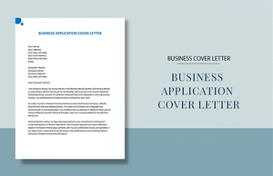 Business Application Cover Letter