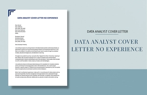 Data Analyst Cover Letter No Experience