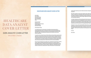 Healthcare Data Analyst Cover Letter