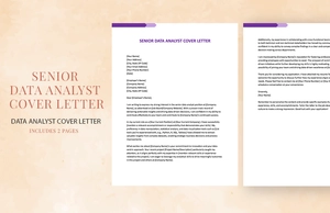 Senior Data Analyst Cover Letter