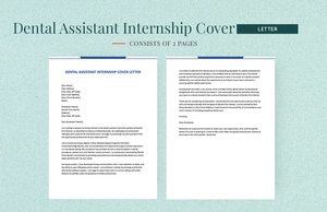 Dental Assistant Internship Cover Letter
