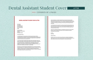 Dental Assistant Student Cover Letter