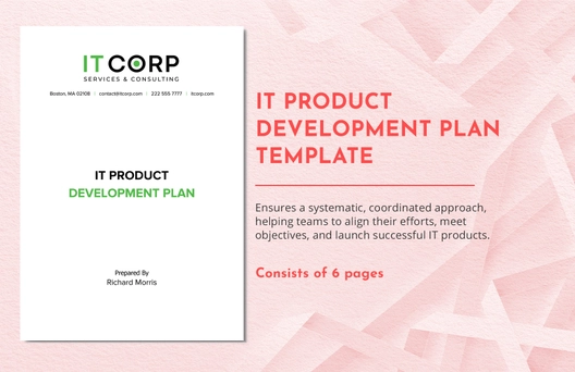 IT Product Development Plan Template
