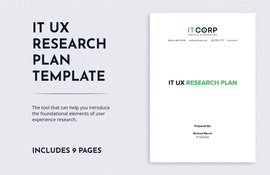 IT UX Research Plan Template IT UX Research Plan Template
